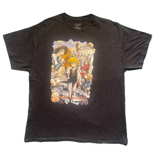 The Seven Deadly Sins T-Shirt Men’s XL Black Anime Manga Graphic Tee